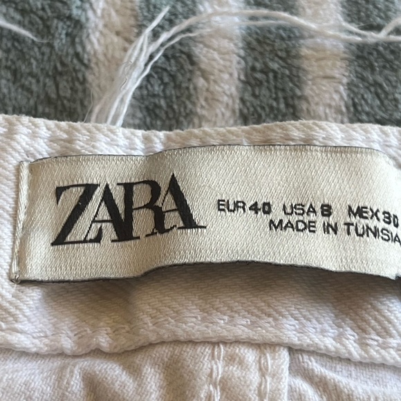 Zara relaxed denim white jeans great condition - Picture 2 of 8
